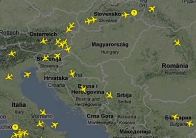 magyarország légifolyosói térkép Világ: Élő térkép az európai légtérről | hvg.hu