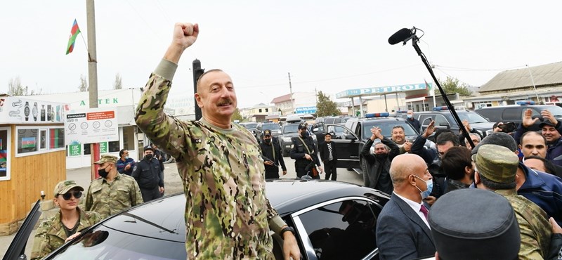 The Azerbaijani President embarked on a victory tour with his wife in Nagorno-Karabakh