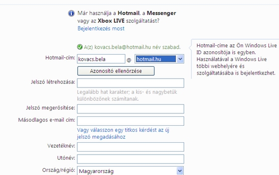 Bejelentkezés regisztráció hotmail Hotmail /