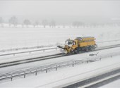 Many accidents on the roads, the trucks turned cross on the roads