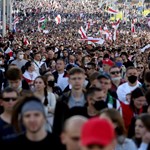 Another giant demonstration was held in Belarus, Lukashenko's son is already in Moscow