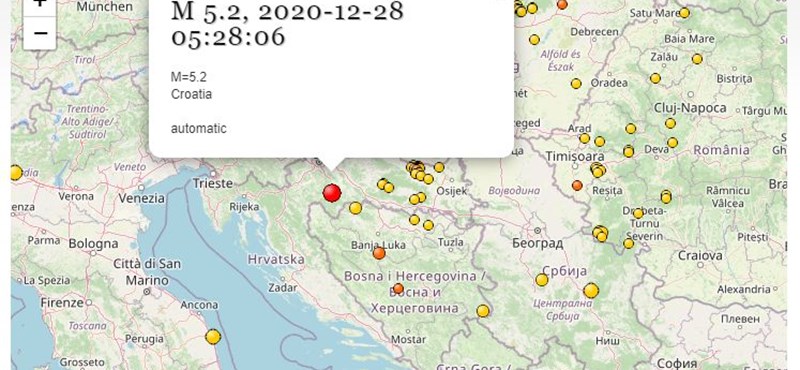 A strong earthquake shook Croatia