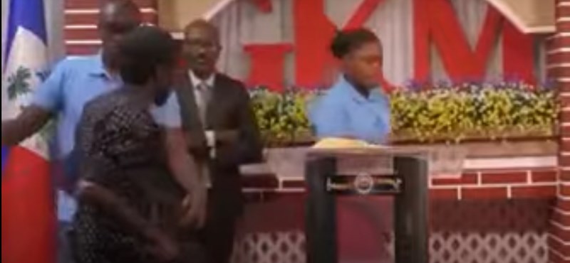 A Haitian pastor was kidnapped during an online streaming service - video